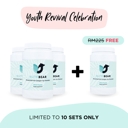 [2025 New Year Youth Revival Self Care] Nutribear Essential Fish Collagen BUY 3 GET 1 FOR FREE